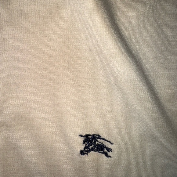 Vintage Burberry London Nova Check Cream Long Sleeve 100% Cotton Polo Shirt Sz M - Picture 12 of 16